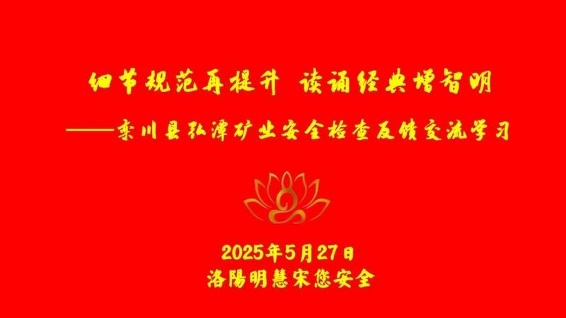 栾川县弘潭矿业安全检查反馈交流学习