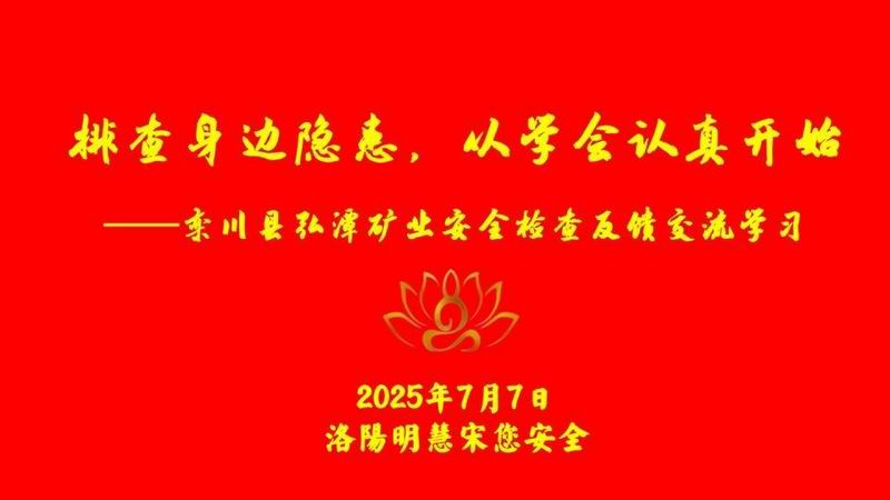 栾川县弘潭矿业安全检查及馈交流学习