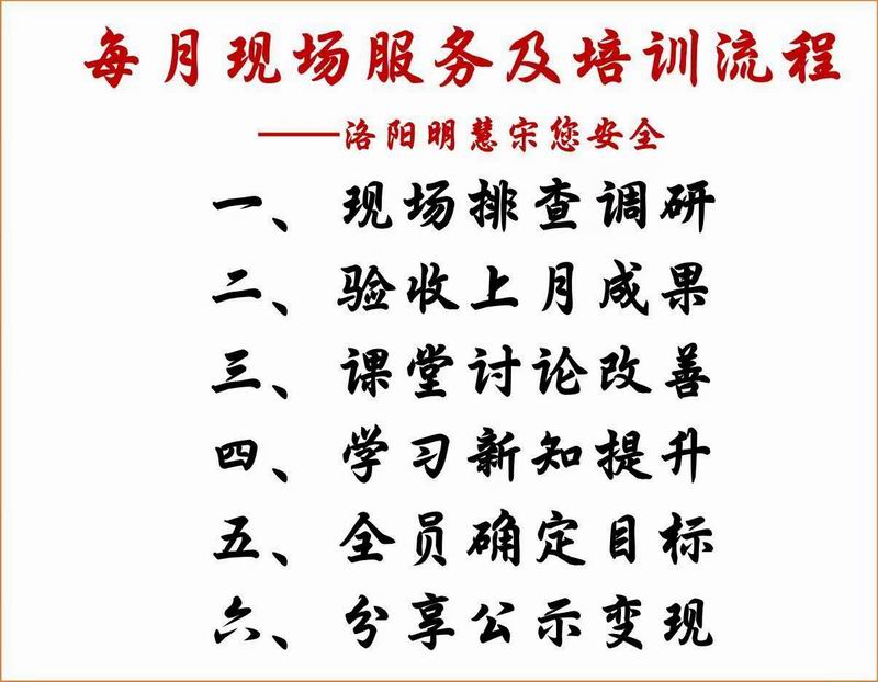 栾川县银海矿业月（季）度现场服务与培训